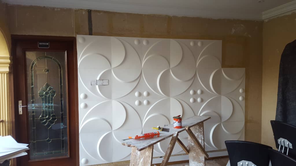3D Wall Panel Installation in Accra | Chuvie Decor Nigeria