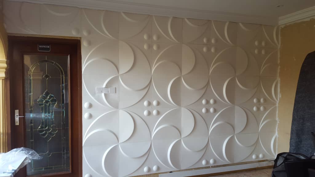 3D Wall Panel Installation in Accra | Chuvie Decor Nigeria