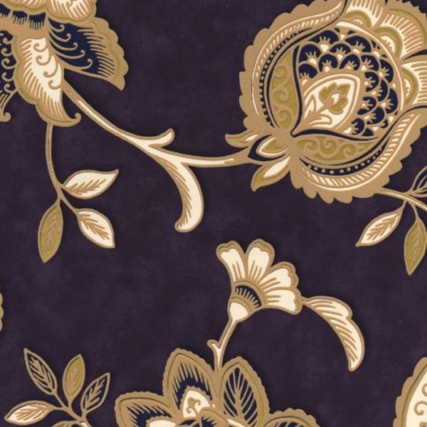 105103 – Provence Purple Trail Flowers Wallpaper