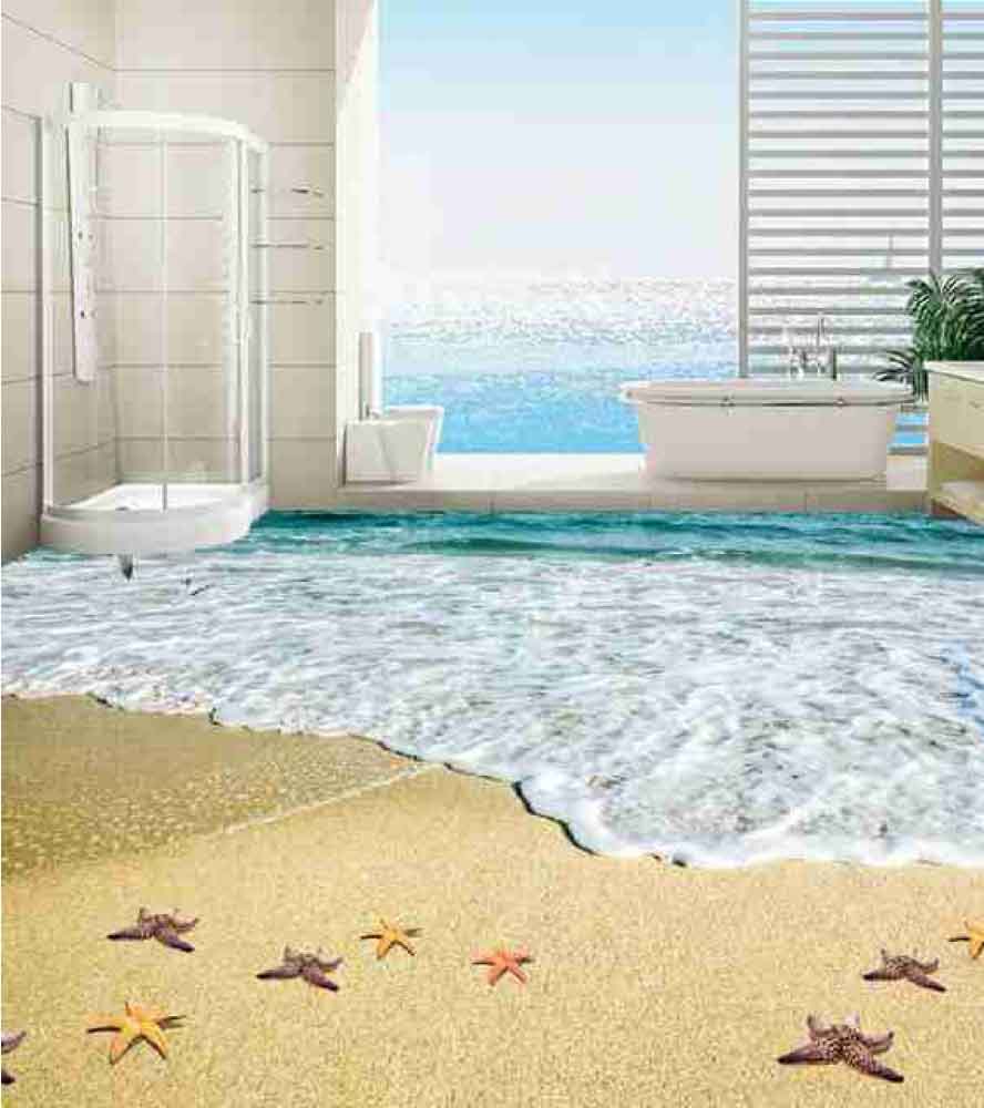 3D Beach View Epoxy Flooring 3D Beach View Epoxy Flooring