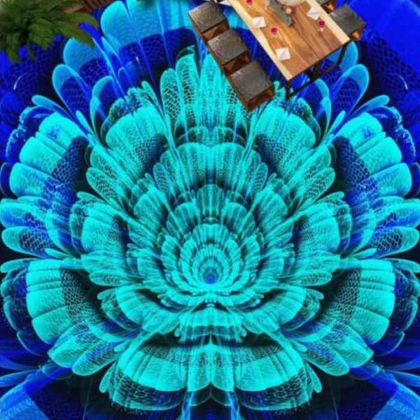 3D Blue Epoxy Flooring