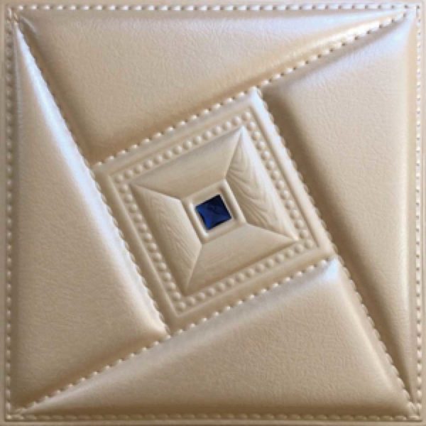 3D Brown Leather Wall Panel – xk-64