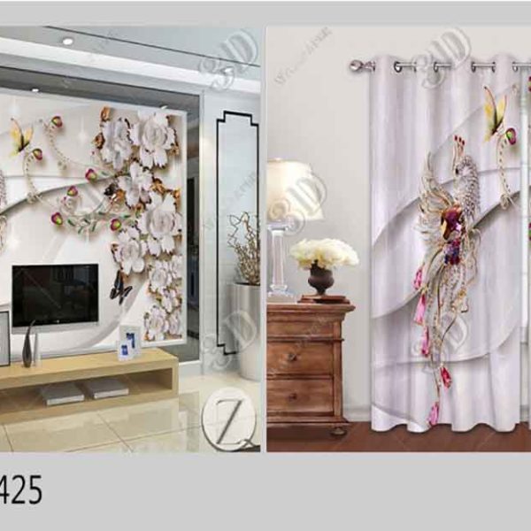 3D Curtain With Mural- 60425