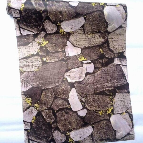 3D Stone Brick PVC Wallpaper – 68091