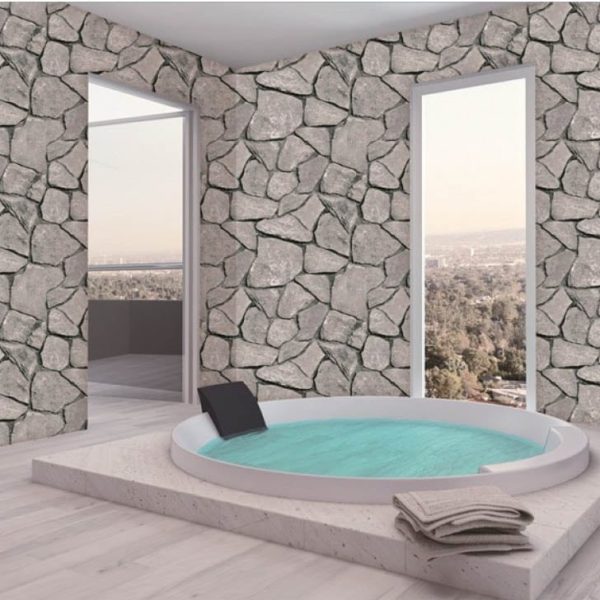 3D Stone Brick Wallpaper – WJ207-3