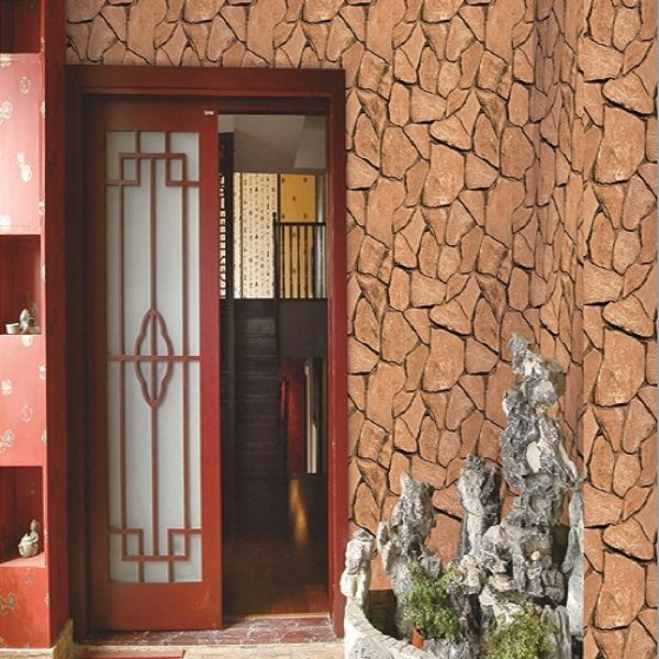 3D Vinyl PVC Waterproof Stone Wallpaper – WJ207-5