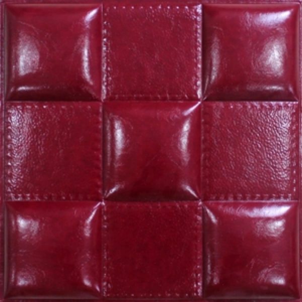 3D Wine Leather Wall Panel – xk-59