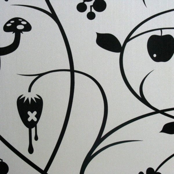 White and Black Flower Wallpaper- 71128