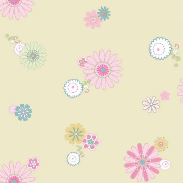 Flowered Multicolored Wallpaper-71902