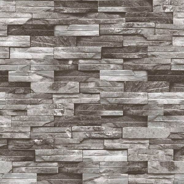 Chuvie 3D Grey Brick Design Wallpaper – WJ208-2