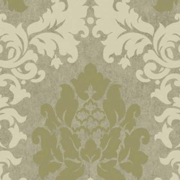 Green Grey HAV40727 Haven Damask Wallpaper