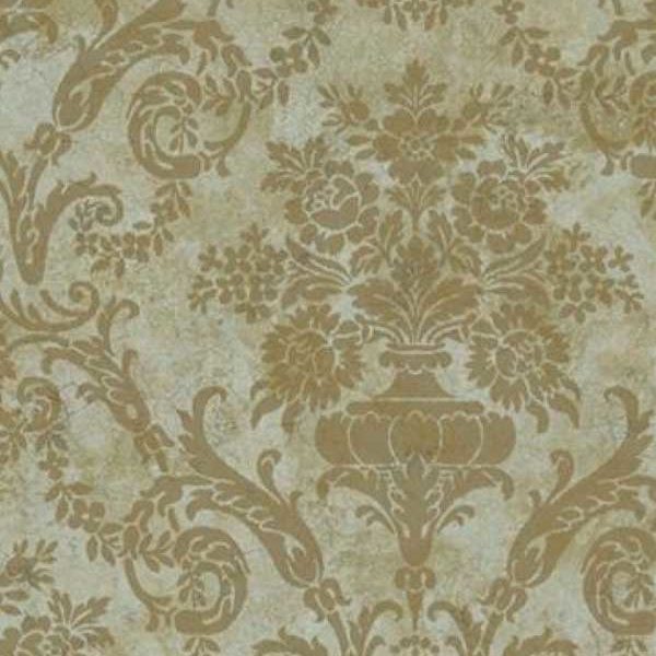 Green Larkspur Damask Wallpaper – SIS40594