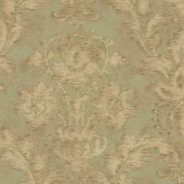 Green Tan HAV40855 Fusion Damask Wallpaper