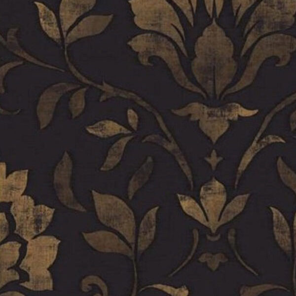 Haven Black & D.Gold Damask Floral Wallpaper – SIS40623