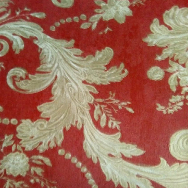 Red And Gold Floral Wallpaper -522-2