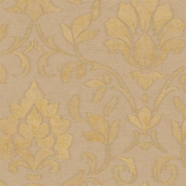 Gold Sapphire Damask Wallpaper-SIS40625